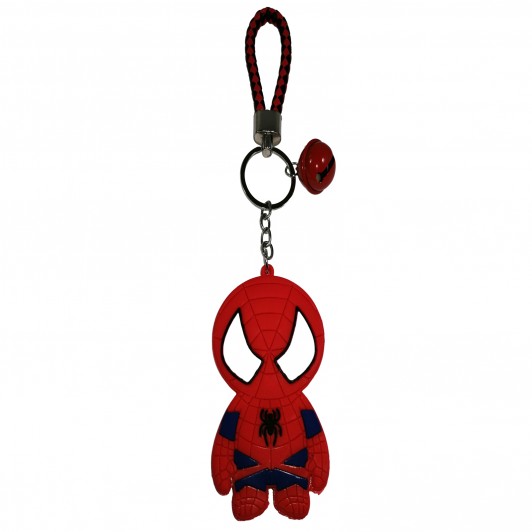 Breloc Spiderman pentru copii, cauciuc, rosu, 22 cm