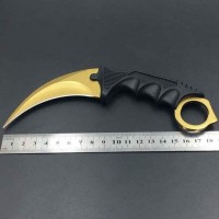 Cutit karambit, Golden Claw, otel inoxidabil, auriu, 18.5 cm