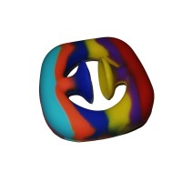 Jucarie antistres senzoriala, cauciuc, 5 cm, multicolor