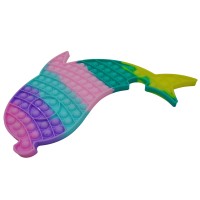 Jucaria antistres, Pop it Grand, model delfin, 41 cm, multicolor