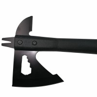 Topor Survivor, Deep Impact, otel inoxidabil, negru, 33 cm, teaca inclusa
