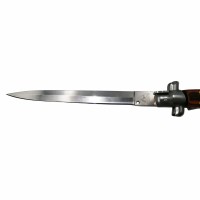 Briceag automat, Italian Blade, Stiletto, otel inoxidabil, 33 cm, husa inclusa, maro