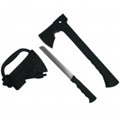 Topor Survivor, Futuristic Survival, otel inoxidabil, negru, 35.5 cm, teaca inclusa Topor Survivor, Futuristic Survival, otel inoxidabil, negru, 35.5 cm, teaca inclusa