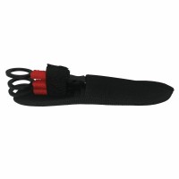 Set trei cutite de aruncat, Black Kunai, otel inoxidabil, 16 cm, teaca inclusa