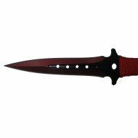 Set trei cutite de aruncat, Ninja Assasin, otel inoxidabil, 19 cm, multicolor, teaca inclusa