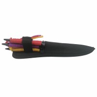 Set trei cutite de aruncat, Ninja Assasin, otel inoxidabil, 19 cm, multicolor, teaca inclusa