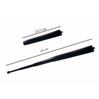 Set electrosoc, negru, 2500 kV si baston telescopic, negru, 65 cm