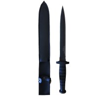 Set camping topor Pirate Skull si cutit cu tais dublu, otel inoxidabil, negru