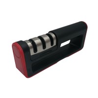 Dispozitiv de ascutit cutite si satare, 3 moduri, plastic, negru