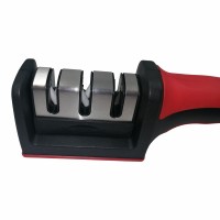 Dispozitiv de ascutit cutite si satare, 3 moduri, cauciuc, negru