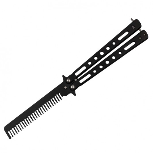 Briceag fluture tip pieptan, Black Comb, 22 cm, negru Briceag fluture tip pieptan, Black Comb, 22 cm, negru
