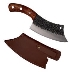 Cutit-satar, japonez, , forjat manual, full tang 26 cm, otel inoxidabil, maner lemn, hus