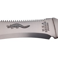 Maceta de vanatoare   USA Croc, otel inoxidabil, argintie, 47 cm