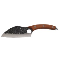Cutit-satar, japonez,  forjat manual, full tang 27 cm, otel inoxidabil, maner lemn, hus