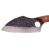 Cutit-satar, japonez,  forjat manual, full tang 27 cm, otel inoxidabil, maner lemn, hus