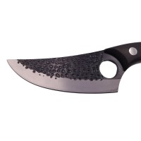 Cutit japonez lucrat manual , otel inoxidabil, 27.5 cm, negru, teaca piele Cutit japonez lucrat manual , otel inoxidabil, 27.5 cm, negru, teaca piele