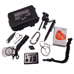 Kit de supravietuire , Self Savivour, 12 elemente multifunctionale, negru