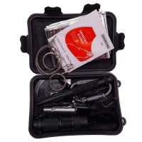 Kit de supravietuire , Self Savivour, 12 elemente multifunctionale, negru