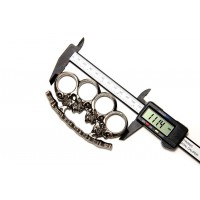 Rozeta, Box, Pumnal, Cap de mort, Craniu, 1 cm, Gri metalizat