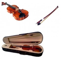Vioara clasica din lemn , marime 1/4, maro, toc inclus