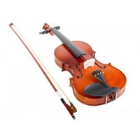 Vioara clasica din lemn , marime 1/4, maro, toc inclus