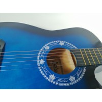 Chitara clasica din lemn 95 cm, Cutaway, albastru marin Chitara clasica din lemn 95 cm, Cutaway, albastru marin