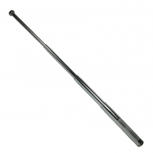Baston telescopic din otel , Defence Tactic, argintiu, 64 cm, 4 sectiuni, husa inclusa