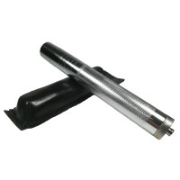 Baston telescopic din otel , Defence Tactic, argintiu, 64 cm, 4 sectiuni, husa inclusa