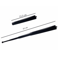 Baston telescopic 65 cm , Total Defence, 4 sectiuni, negru, husa inclusa