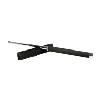 Set baston telescopic 65 cm argintiu + pumnal/box craniu argintiu