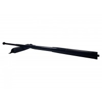 Set baston telescopic din otel, negru, 64 cm + box craniu argintiu