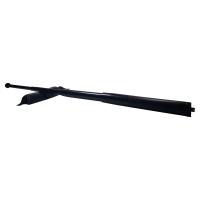 Set baston telescopic din otel, negru, 64 cm + box-rozeta craniu negru