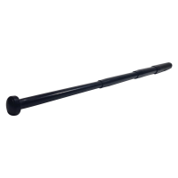 Set baston telescopic din otel, negru, 64 cm + box-rozeta craniu negru