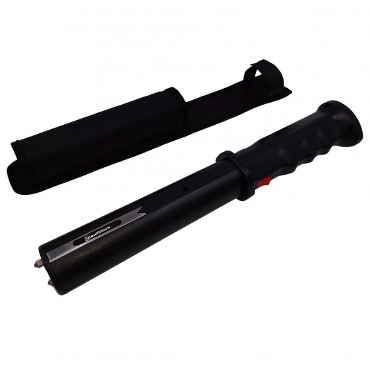 Baston cu electrosoc si lanterna , Unit TW-809, plastic, 33.5 cm, negru, husa inclusa