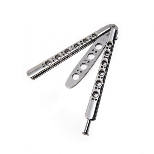 Briceag fluture de antrenament Swish Blade, 22 cm, argintiu Briceag fluture de antrenament Swish Blade, 22 cm, argintiu