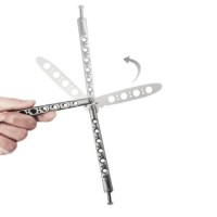 Briceag fluture de antrenament Swish Blade, 22 cm, argintiu Briceag fluture de antrenament Swish Blade, 22 cm, argintiu