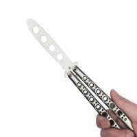 Briceag fluture de antrenament Swish Blade, 22 cm, argintiu Briceag fluture de antrenament Swish Blade, 22 cm, argintiu