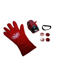 Manusa cu lansator, pentru copii, marime universala, PJ Masks, rosu