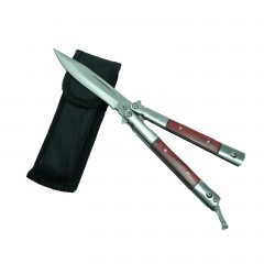 Cutit, Briceag fluture, Balisong, Butterfly, Lemn, Maro, 22 cm Cutit, Briceag fluture, Balisong, Butterfly, Lemn, Maro, 22 cm