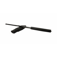Set baston telescopic negru 64 cm + box craniu auriu