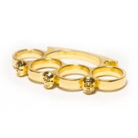 Set baston telescopic negru 64 cm + box craniu auriu