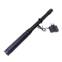 Baston electrosoc extensibil , X10 Protector, 49 cm, metalic, negru