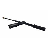 Set baston telescopic flexibil negru maner tip tonfa 47 cm + box argintiu 1 cm grosime Set baston telescopic flexibil negru maner tip tonfa 47 cm + box argintiu 1 cm grosime
