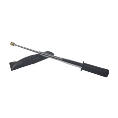 Baston telescopic flexibil maner cauciuc, 47 cm, argintiu