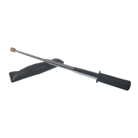 Set baston telescopic flexibil argintiu, maner cauciuc, 47 cm  + box argintiu 0,5 cm grosime
