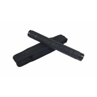 Set baston telescopic Police, 49 cm + box,rozeta craniu negru