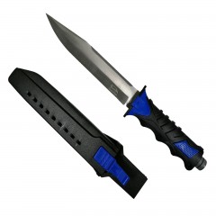 Cutit tip baioneta , Survival Camper, camping, vanatoare, pescuit, 35 cm, negru albastru