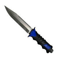 Cutit tip baioneta , Survival Camper, camping, vanatoare, pescuit, 35 cm, negru albastru