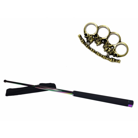 Set baston telescopic 66 cm  + box craniu