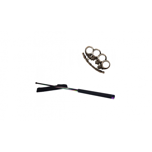 Set baston telescopic 66 cm + pumnal craniu